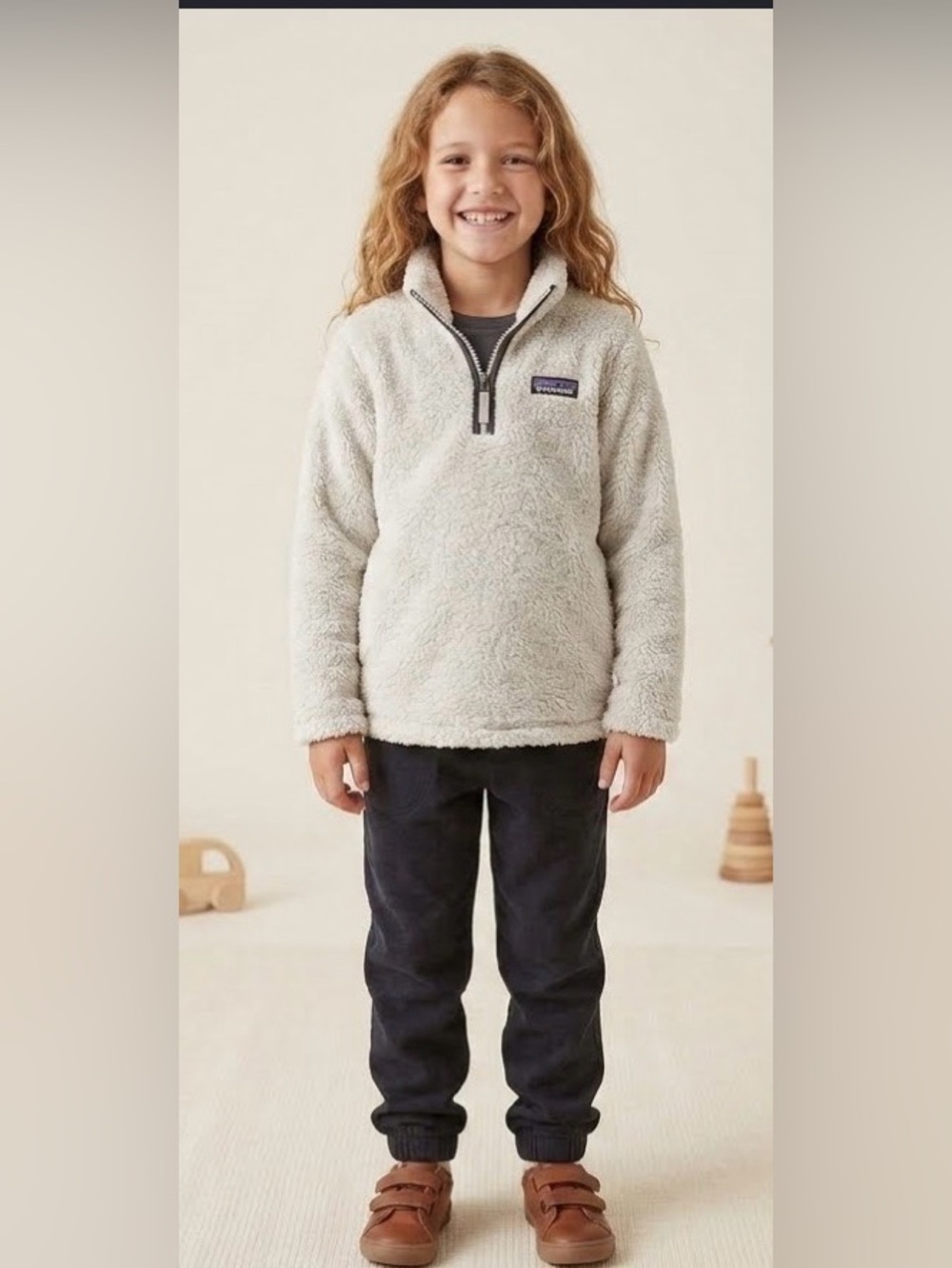 Patagonia Kids' Los Gatos 1/4-Zip Fleece Worn Wear Pullover Jacket